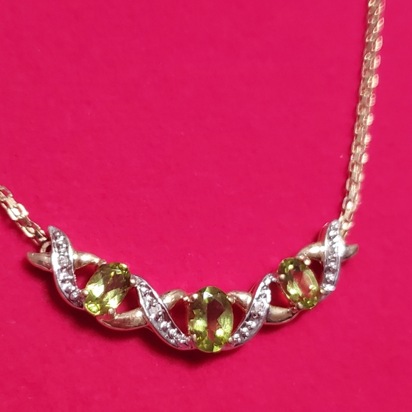 10K Gold Gemstone Necklace - Picture 9 of 9
